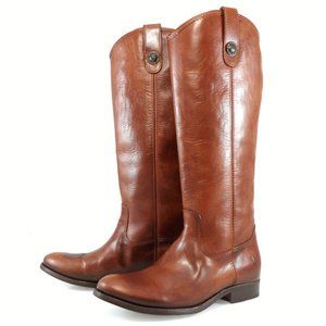 NIB$400 FRYE Mellissa Button Western Washed Leather Pull-On Tall Riding Boots 7